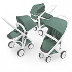 Greentom 3 in 1: Carrycot, Reversible + Classic white - sage