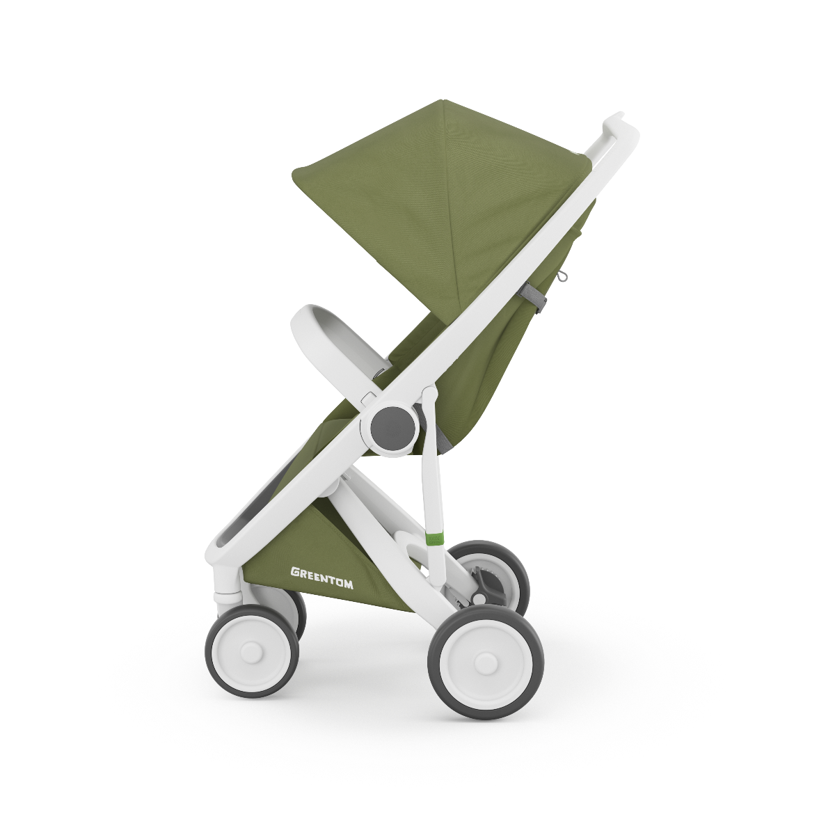 Greentom Classic Baby Kids Stroller White Olive